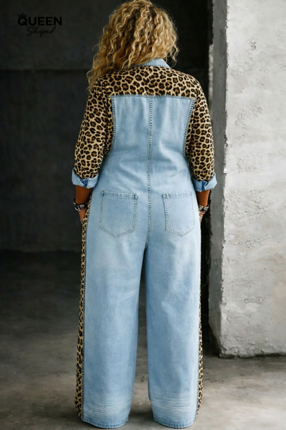 Amanda | One Piece Denim Shirt Jumpsuit