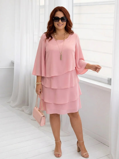 Catherine | Elegant Comfort Ruffle Dress