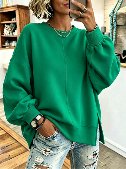 Willow | Oversized Side-Slit Sweatshirt