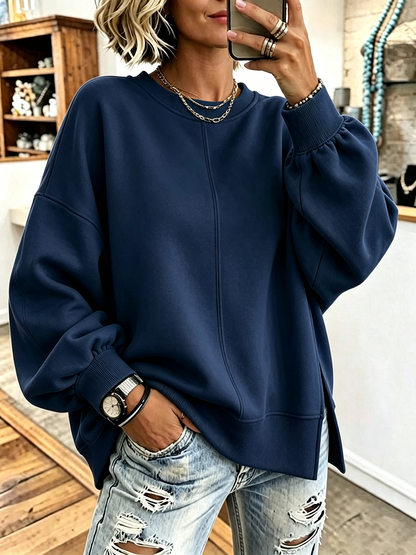 Willow | Oversized Side-Slit Sweatshirt