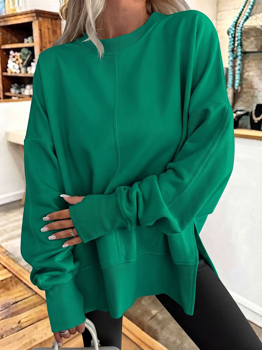 Willow | Oversized Side-Slit Sweatshirt