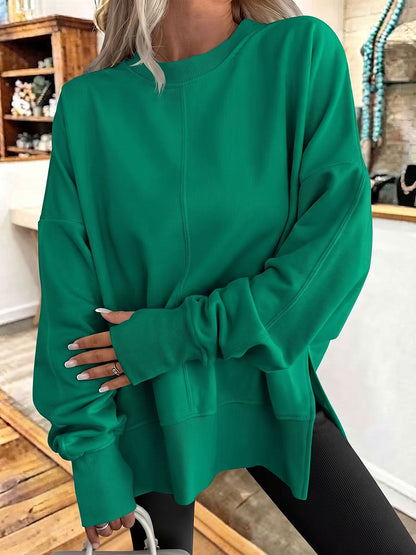 Willow | Oversized Side-Slit Sweatshirt