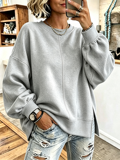Willow | Oversized Side-Slit Sweatshirt