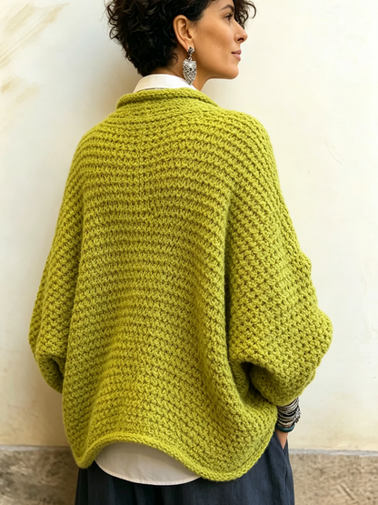 Greta | Batwing Sleeve Wrap V-Neck Sweater