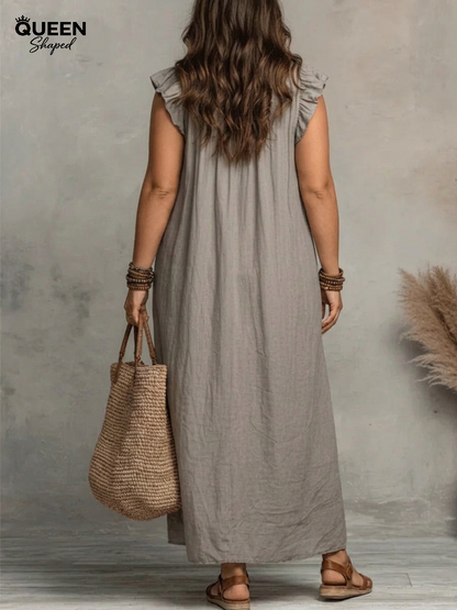 Sienna | Boho Ruffle Maxi Dress
