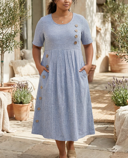 Jovie Striped Midi Dress